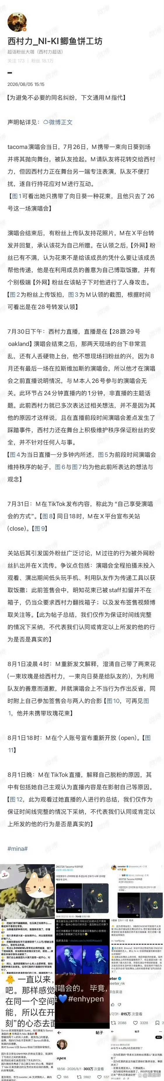 西村力 Mina 悲剧背后的网络暴力争议