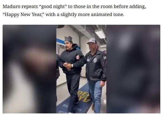 戴着手铐给好评，马杜罗双手竖大拇指，还跟美国人说新年快乐？