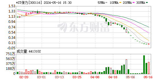 *ST保力最后交易日盘中涨停 告别新能源明星股时代