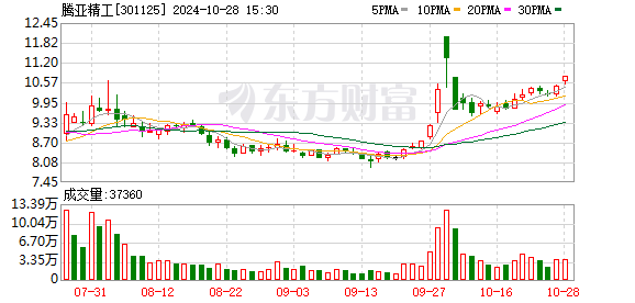 腾亚精工：计提减值准备474.83万元