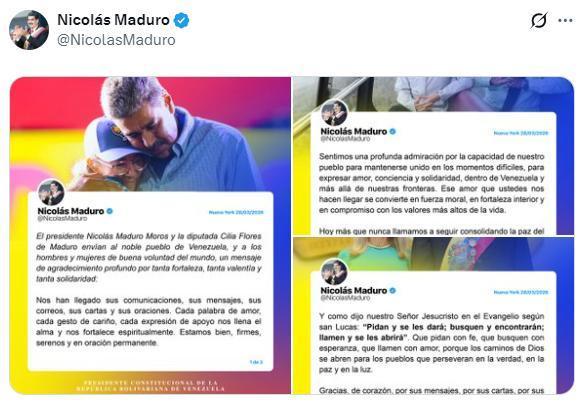 委内瑞拉总统发文称内心坚定平静