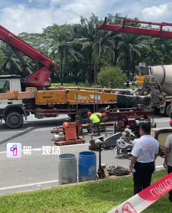 深圳地铁通报滨海大道突发地面沉降 现场已交通管制