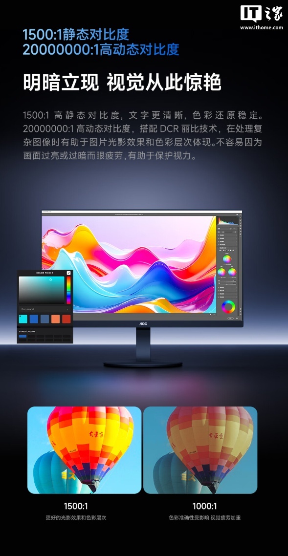 1499 元：AOC 推出 27 英寸 U27E11X 显示器，4K 144Hz / 1080P 288Hz 双模设计