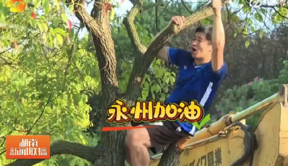湘超最野生球场树上也能看球：如果您买不到票没关系，只要会爬树，湘超欢迎您