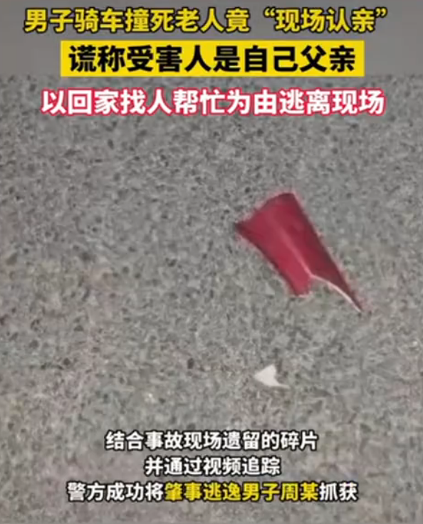 男子撞死老人现场谎称是自己父亲