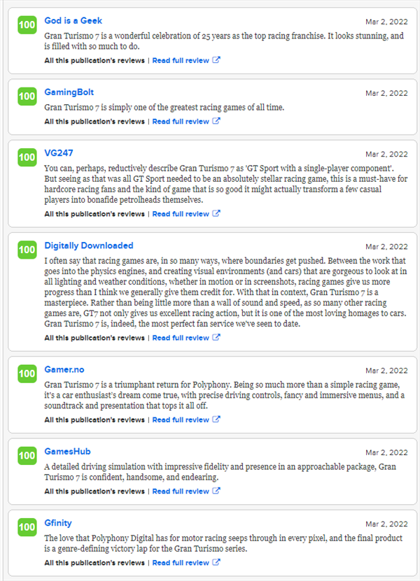 Enquete] Qual será o Metascore de Gran Turismo 7 no Metacritic? [88 MC/h], Page 6