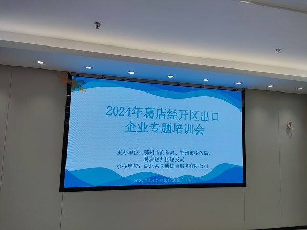 创新举措助力出口企业新发展 ——葛店举办2024年出口企业专题培训