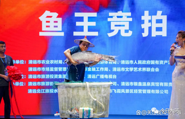 广东一条鱼王拍出30万元 买家支付款项后当场放生