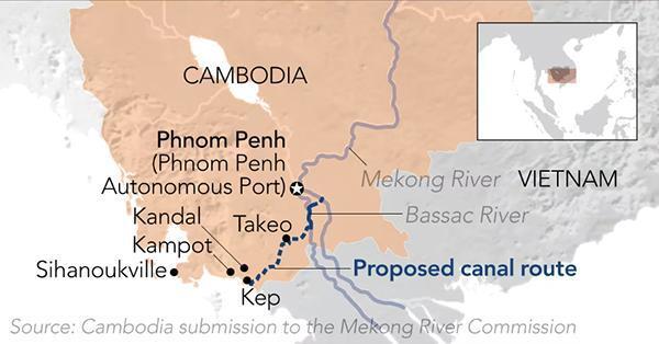 中企承建的柬埔寨德崇扶南运河开工 柬国家级战略项目启航