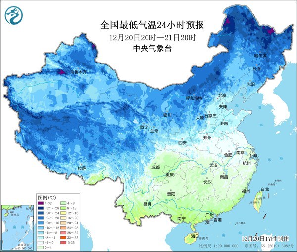 一九冷如三九 从南到北多地气温将握续刷新低