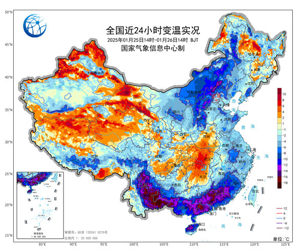 寒潮深入南下 北方氣溫總體偏低南方氣溫逐步回升