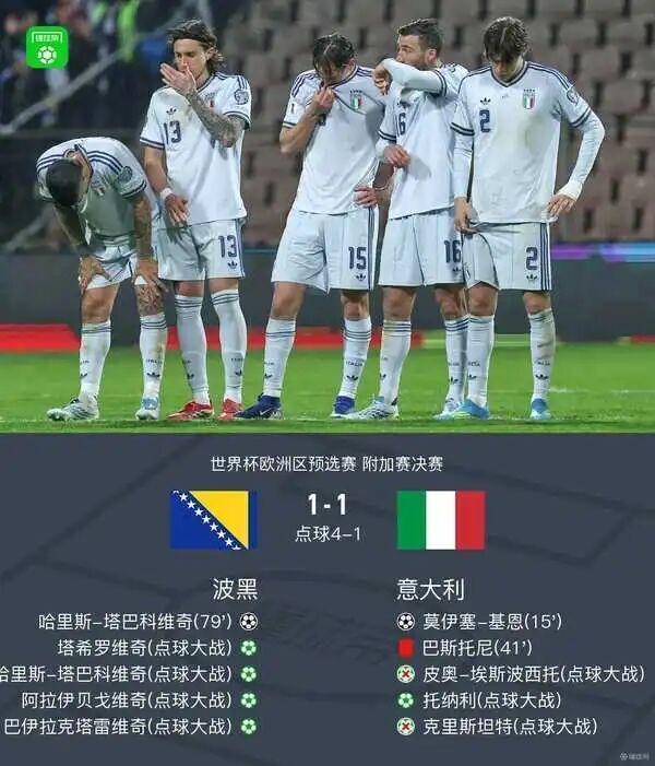 又双又又不进天下杯的意大利，太多的欷歔终归麻痹｜直球视野 勾搭三届无缘正赛