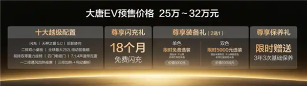 比亚迪大唐EV开启预售