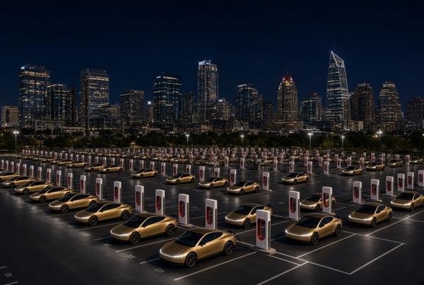 特斯拉新充电站曝光 Robotaxi枢纽计划揭晓