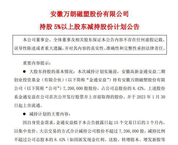 一波减持预告来了！最多的减持6300万股，还有股东“七四折甩卖” A股市场迎巨变