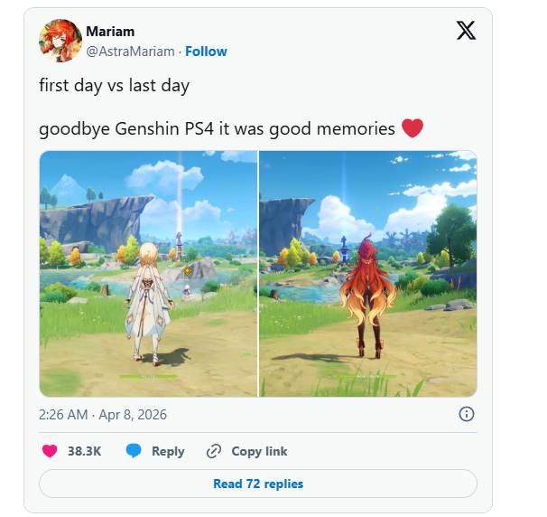 PS4版《原神》已正式停服！外媒吐糟停服了都没有跳过键