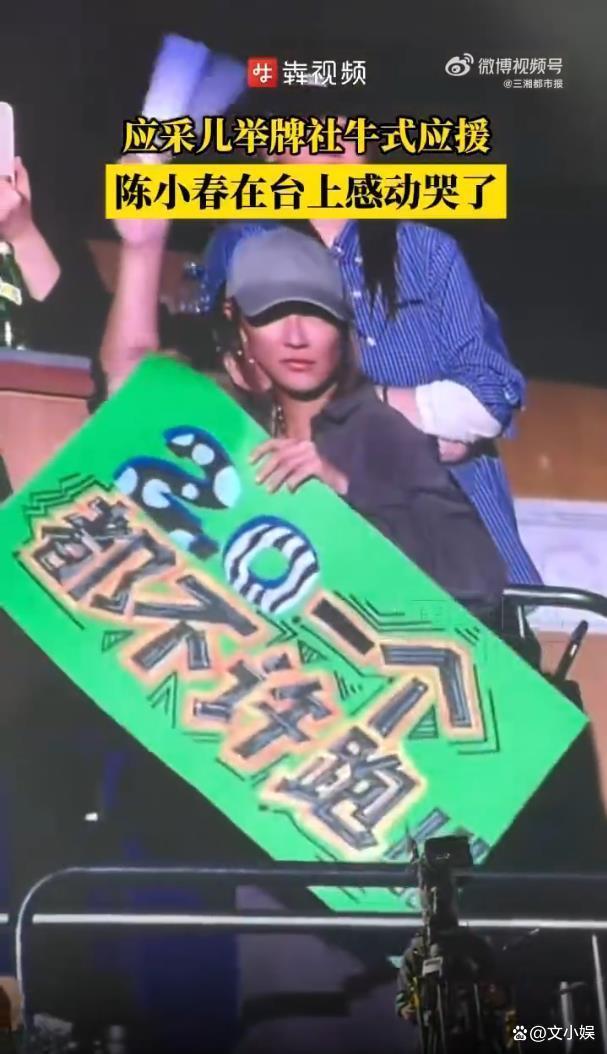 应采儿举牌应援 陈小春感动哭了 社牛式应援赢麻了