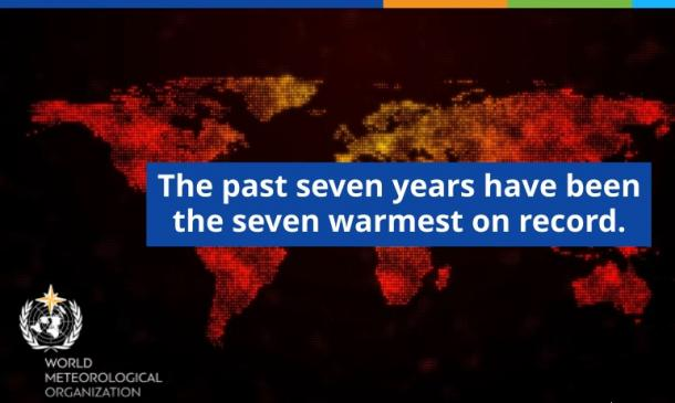 世界气象组织：2021年为有记录最暖的7个年份之一