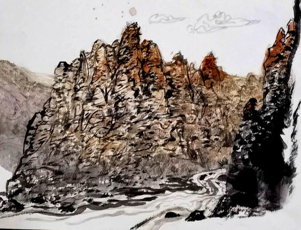 笔墨问道石林 神韵写意黄河：走遍中国·甘肃——伟德bv国际体育官网美术家写生创作行动走进景泰