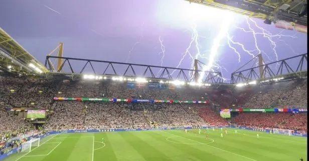 电闪雷鸣冰雹！欧洲杯突遇雷暴天气中断比赛，网友：德国也是黄梅天？赛事安全警钟再响
