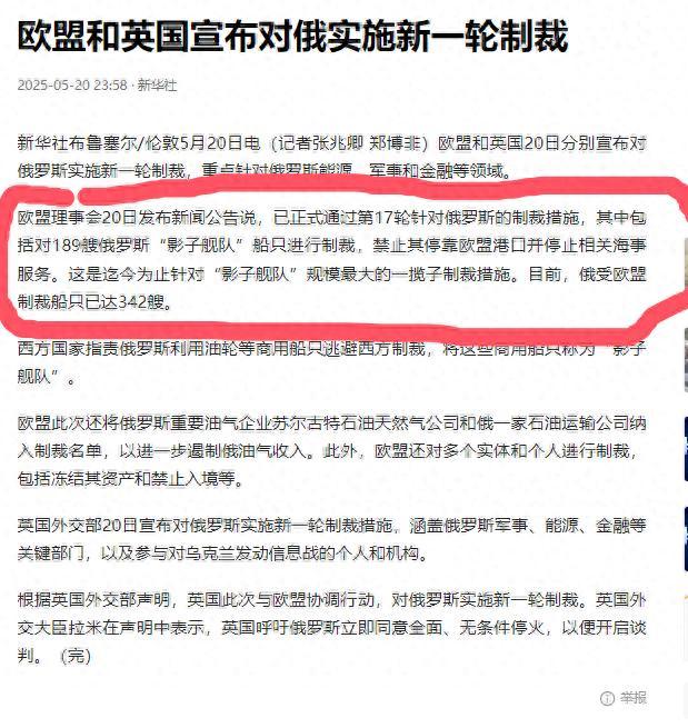 專家：英歐對俄新一輪制裁并不意外 切斷經(jīng)貿聯(lián)系