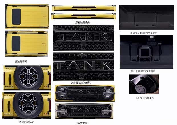 新款坦克300 3.0T车型曝光 V6能源更强悍