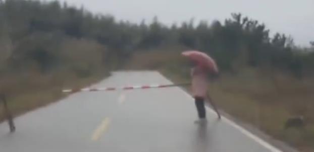 女子驾车游玩被村民拦路索要100元