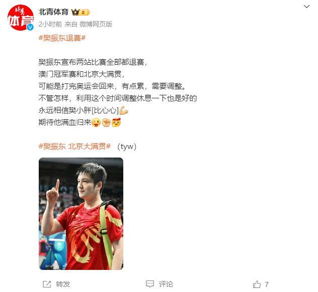 马龙、陈梦、樊振东退出WTT澳门赛 国乒名将集体缺席原因成谜