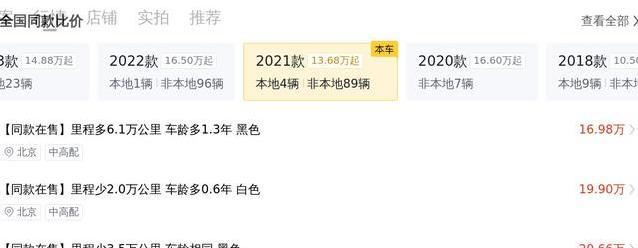 18.98万入手汉兰达，6万公里准新车，便宜14万值吗？