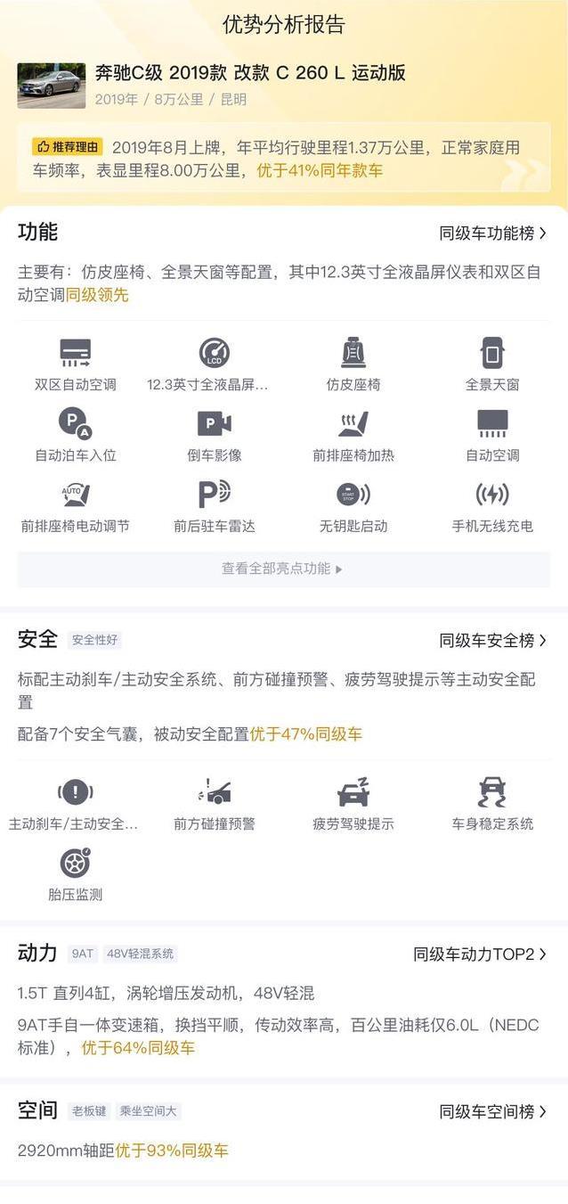 14.8万买奔驰C级，豪华配置省油又宽敞，真值？