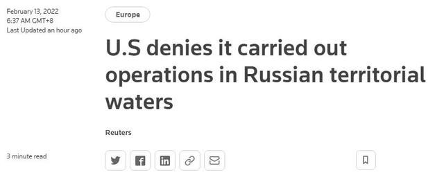 俄指控美军潜艇闯入俄罗斯领海，美国称“不真实”
