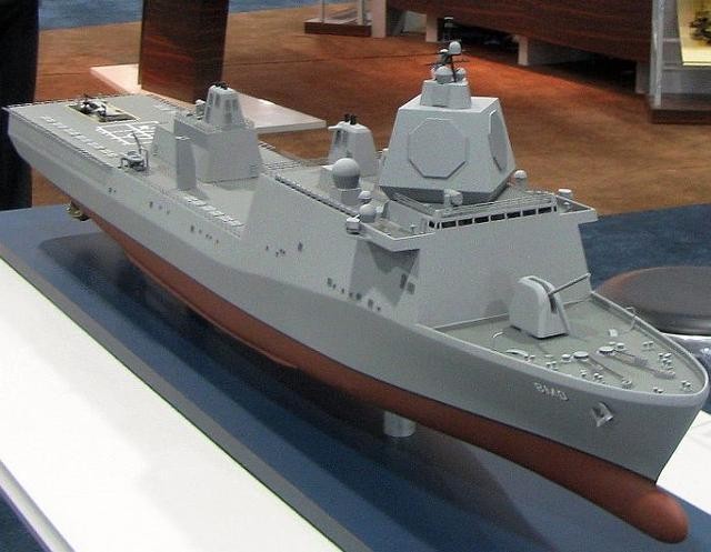 美国英格尔斯公司公布的“导弹防御舰”模型。
