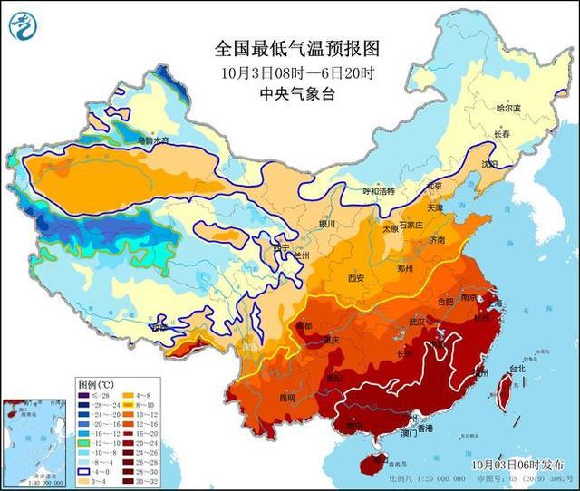 寒潮蓝色预警 吉林湖北安徽等6省部分地区降温可达18℃以上