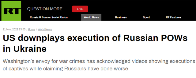 美媒证实俄罗斯战俘被枪杀的真实性 各方争执继续画面曝光？