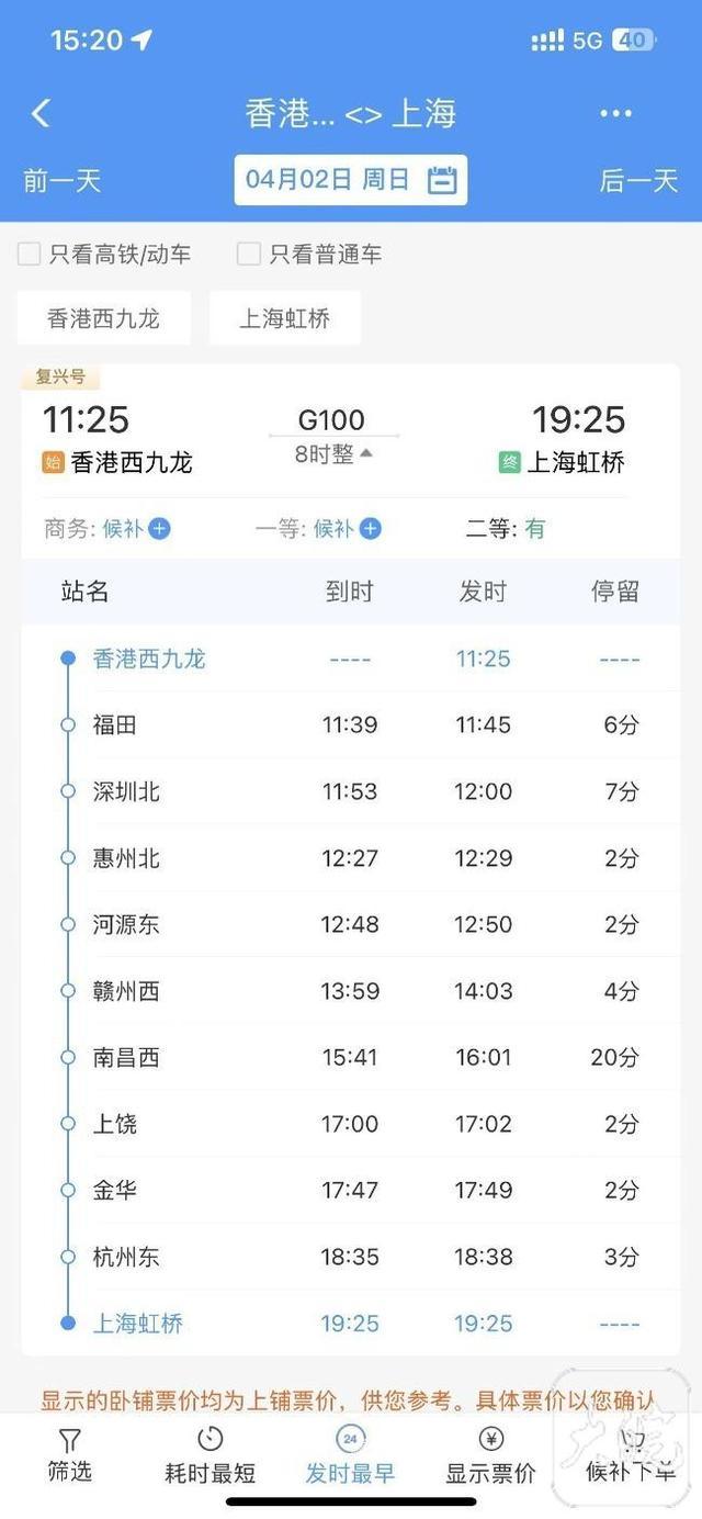 全国各地到香港的高铁陆续开通 上海将可坐高铁直达香港！