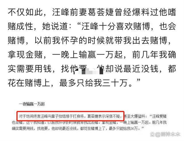 张继科赌博牵连章子怡汪峰 汪峰爱赌之事此前被卓伟揭发过