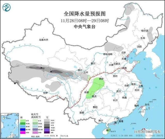 较强冷空气将影响长江以北大部地区，气温普遍将下降4至6℃