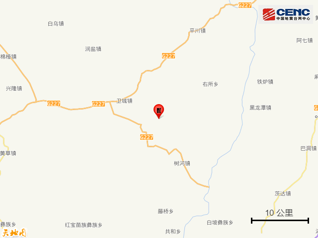 四川凉山3.0级地震 震源深度8千米，盐源县受影响