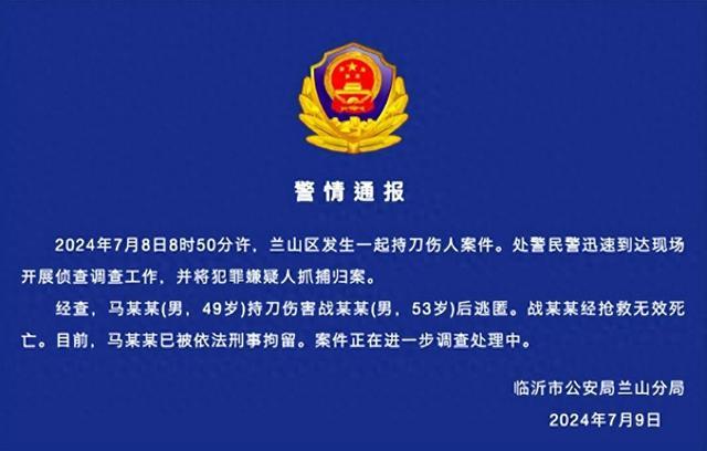 山东临沂文联主席遇害 嫌犯被刑拘 案情细节披露