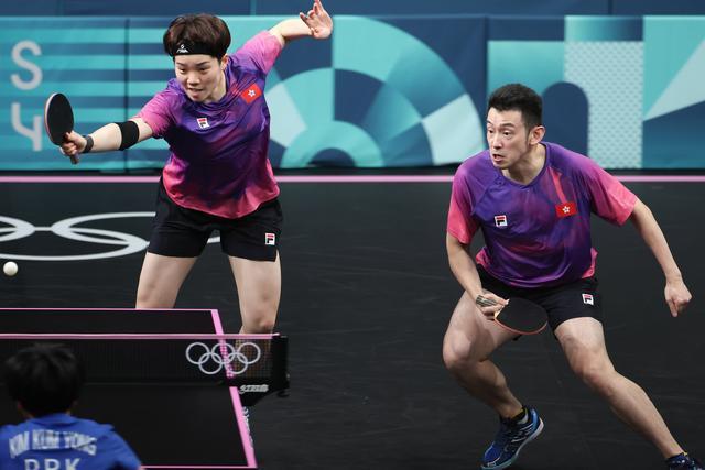 李正植金琴英4比3黄镇廷杜凯琹 朝鲜组合挺进奥运乒乓混双决赛
