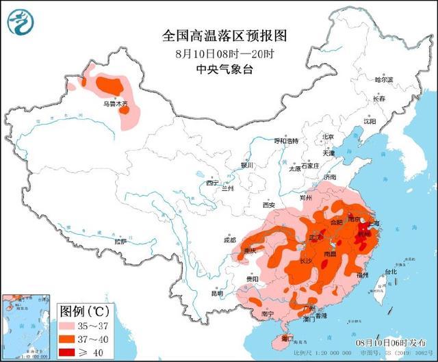 湖北局地最高气温达40℃以上