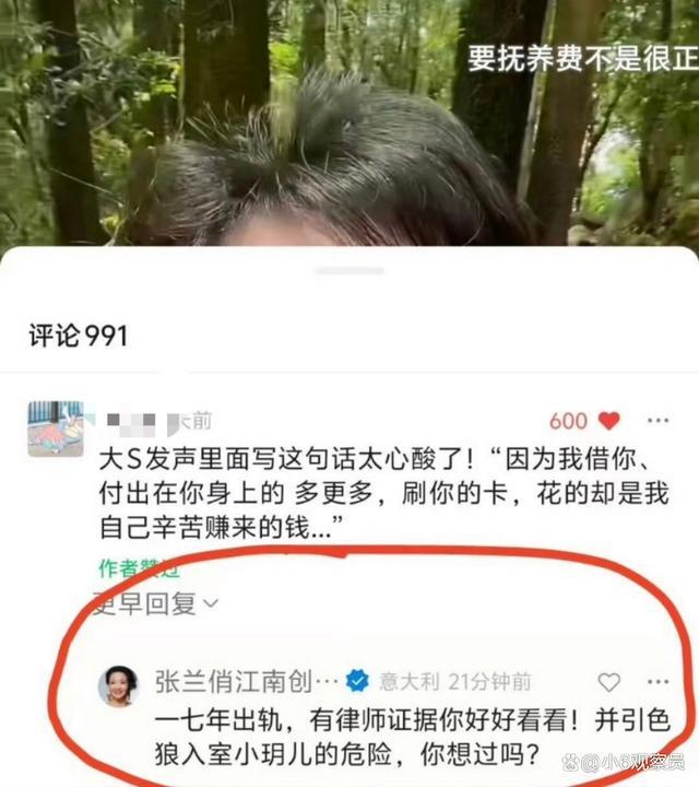 娱乐圈婆媳真狗血！张兰再次爆料大S出轨，张嘉倪生两子都换不来名分