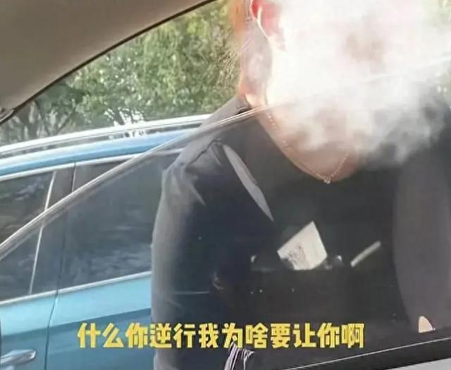 男子开车遭逆行车堵路对方锁车走人