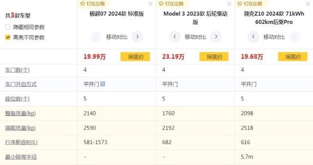 极越07对比领克Z10 续航、自动驾驶与操控的较量