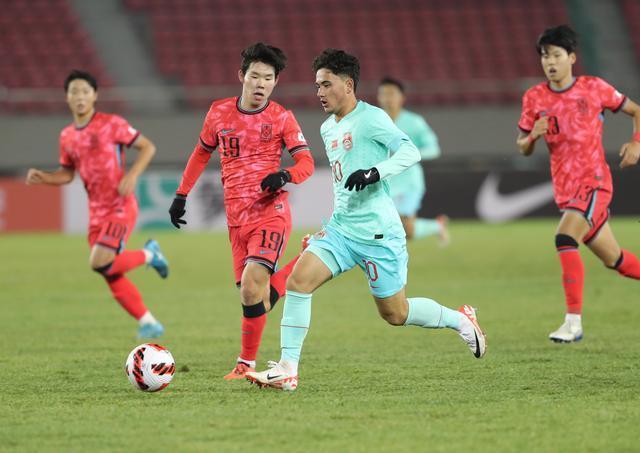 U17男足亚预赛中国2-2韩国 战平韩国锁定小组第二