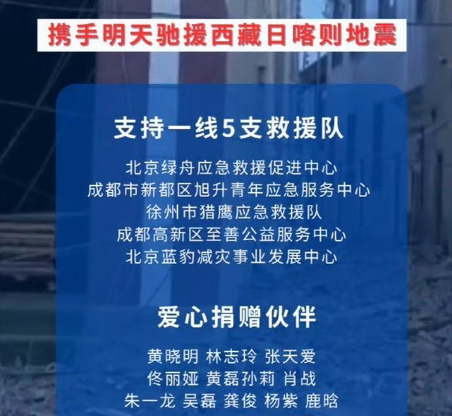 西藏地震第三批捐款者名单来了 爱心汇聚共渡难关