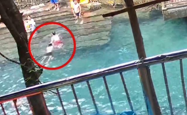 警员潜水救人 事后悄然离去 休假辅警英勇施救