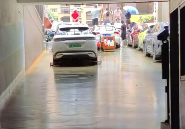 小区业主自制防水墙守护上千台汽车 四天奋战保车库安全