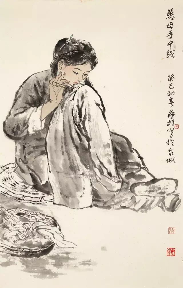 《慈母手中线》 80x52cm 2013年《春妮小像》103×68cm 2014年《沂蒙