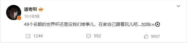 潘粵明深夜發(fā)文怒噴國足 提前無緣2026世界杯